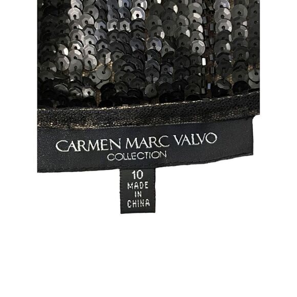 Carmen‎ Marc Valo black sequins dress Size 10 - Picture 5 of 5